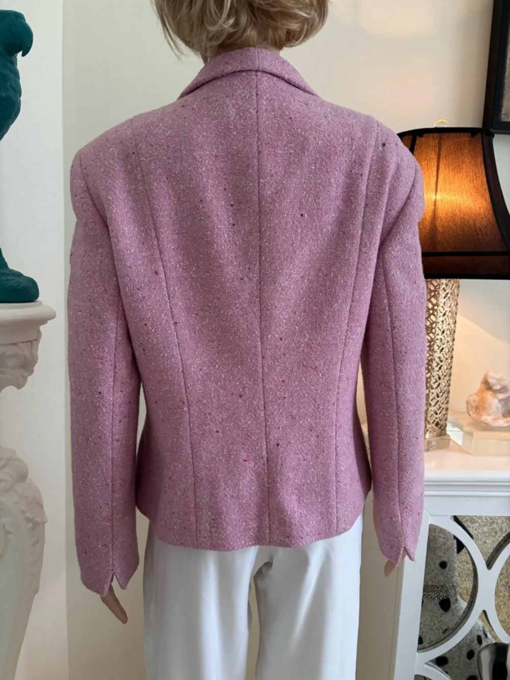 Classic Pink Tailored Women's Blazer - Picture 6 of 14